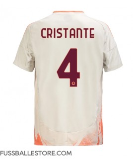 Günstige AS Roma Bryan Cristante #4 Auswärtstrikot 2024-25 Kurzarm